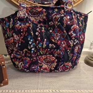 Vera Bradley Multicolor Marion Floral Pattern Purse